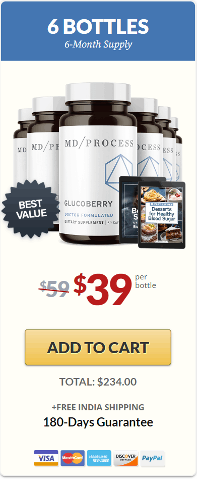 Glucoberry 6 bottle